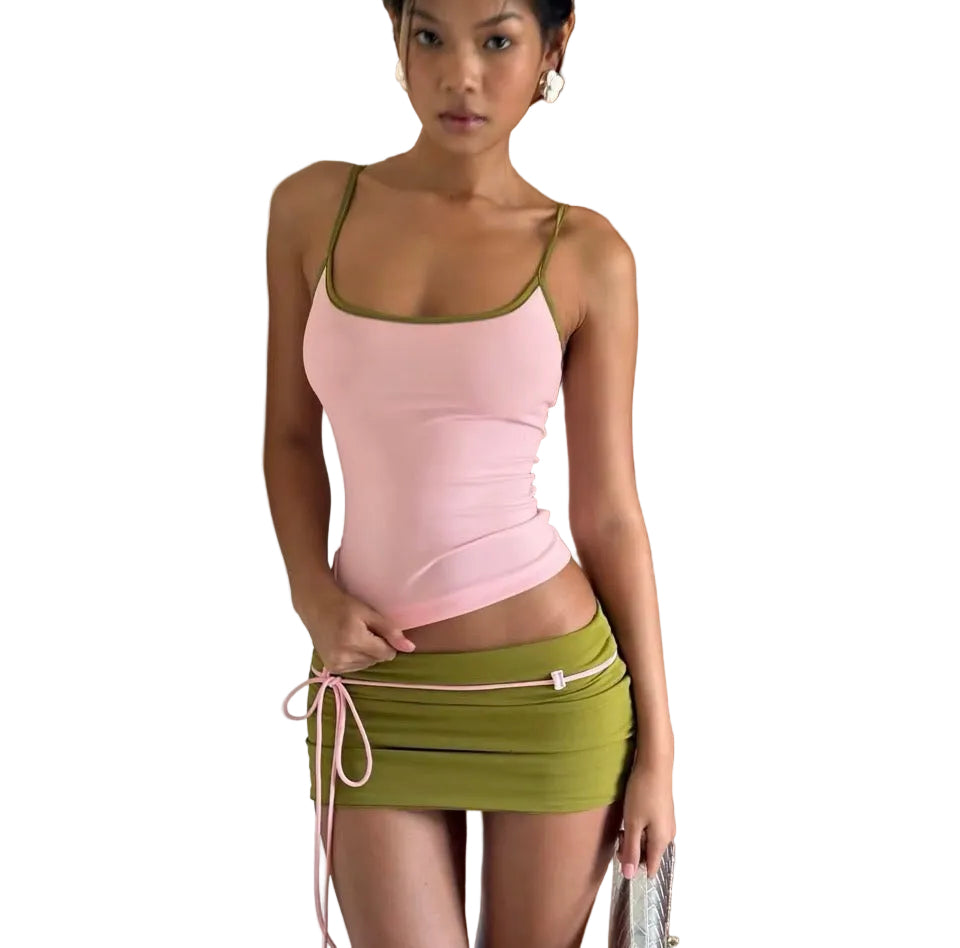 Draya skirt set pink